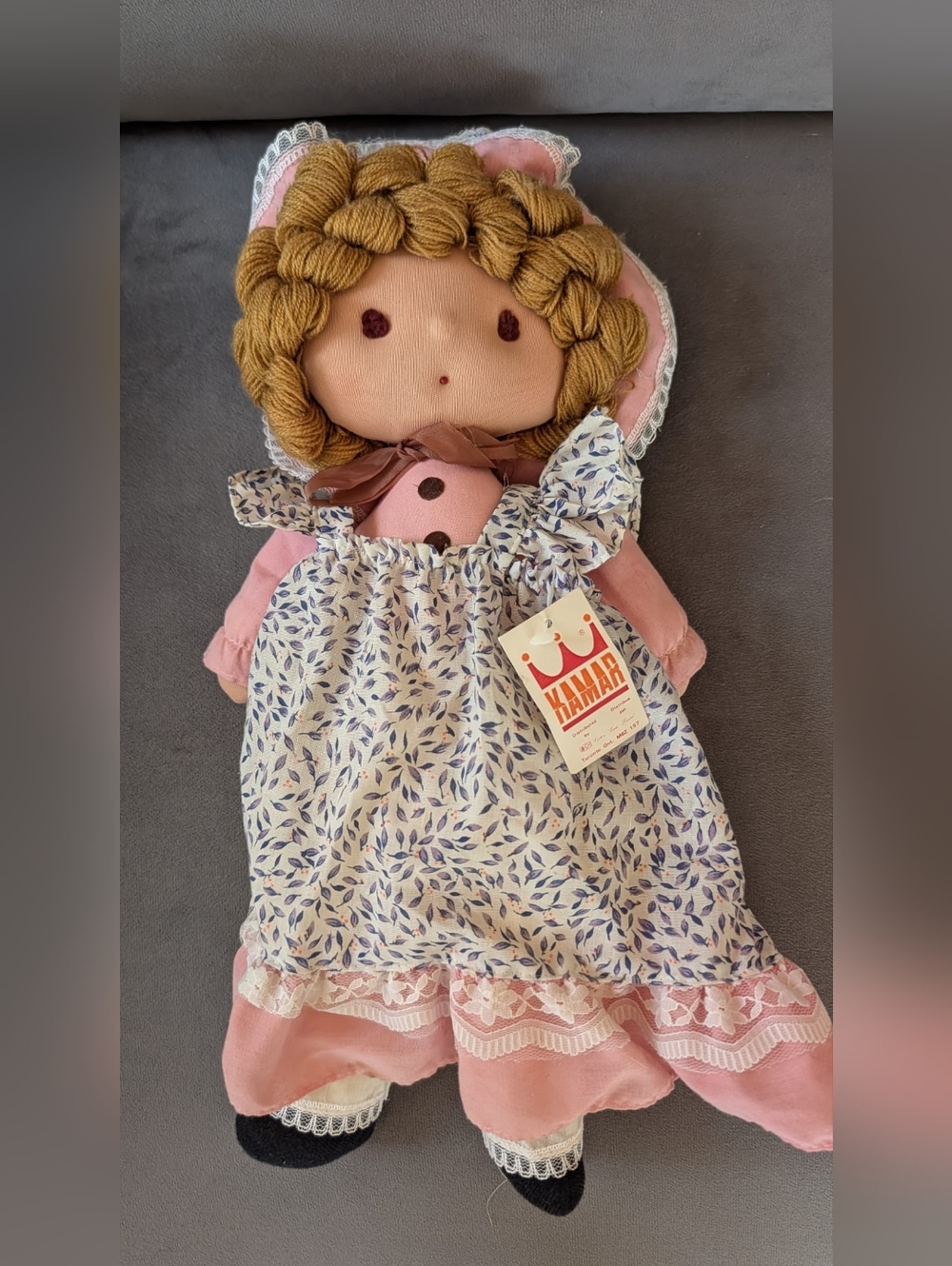 Vintage Kamar Original Hand Made Rag Doll "Jenifer" #44977 - NWT - Cottagecore - Picture 1 of 7
